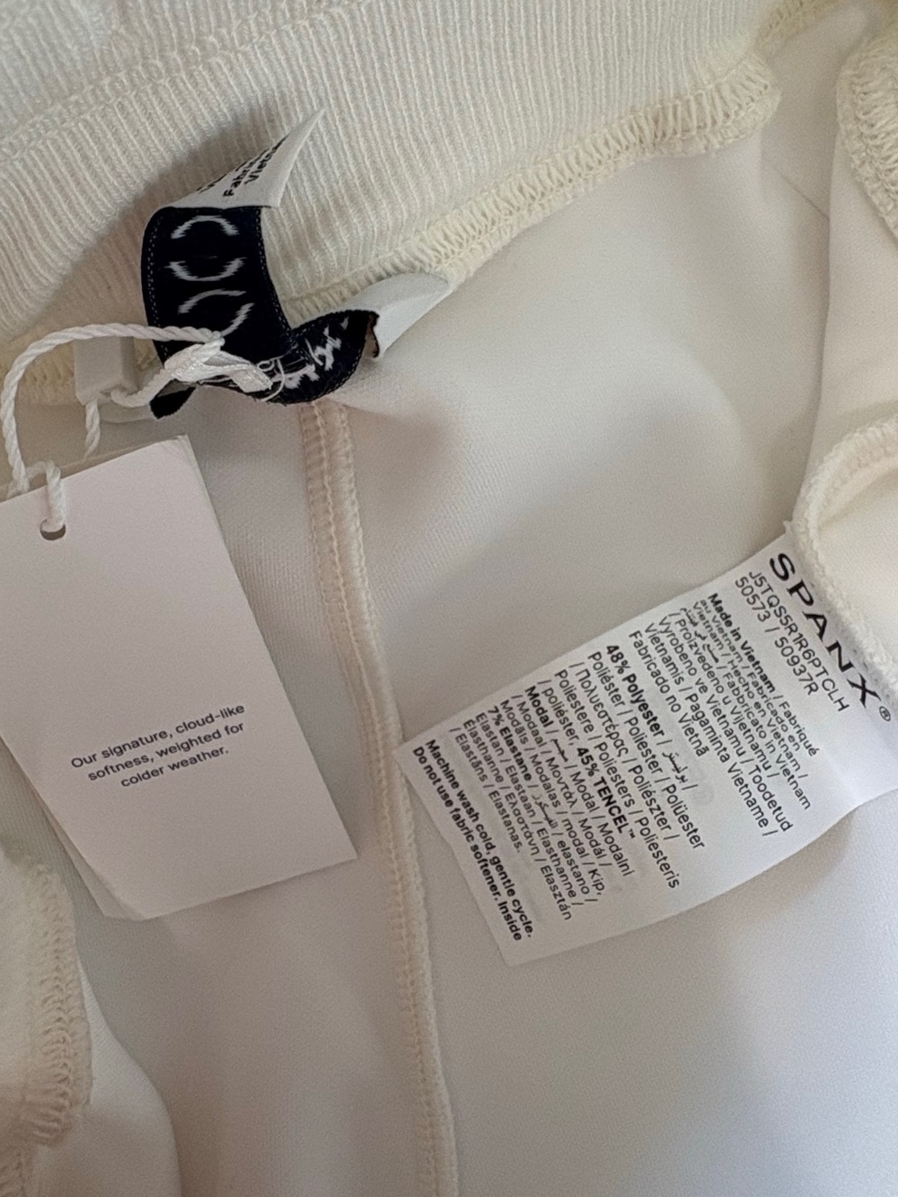 SPANX AirEssentials Luxe Tapered Pants Powder Ivory NWT Size S - Picture 11 of 12